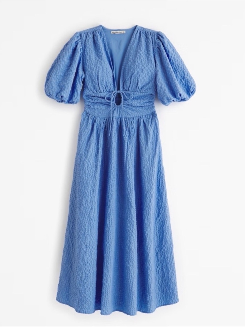 Abercrombie Blue Tie-Front Midi Dress